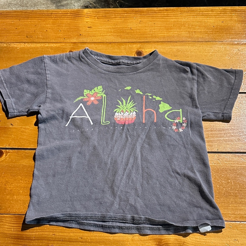 Aloha Kids Short Sleeve Tee - Grey